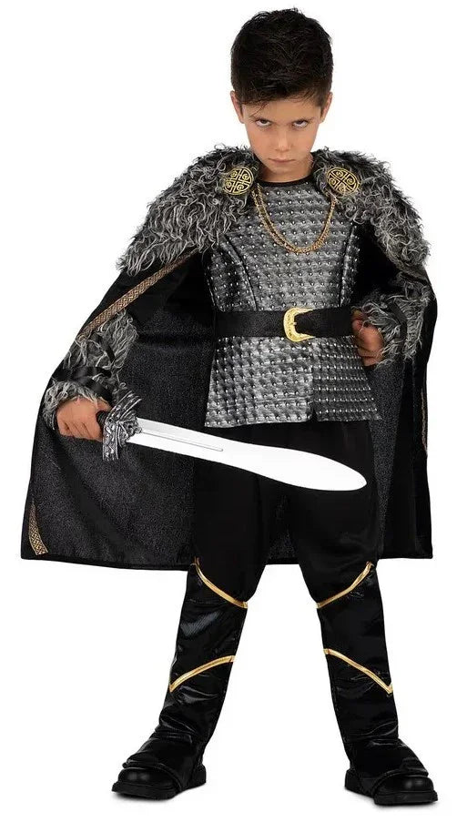 Disfraz de Guerrero Vikingo Oscuro para Niño Vikingos Infantiles Viving