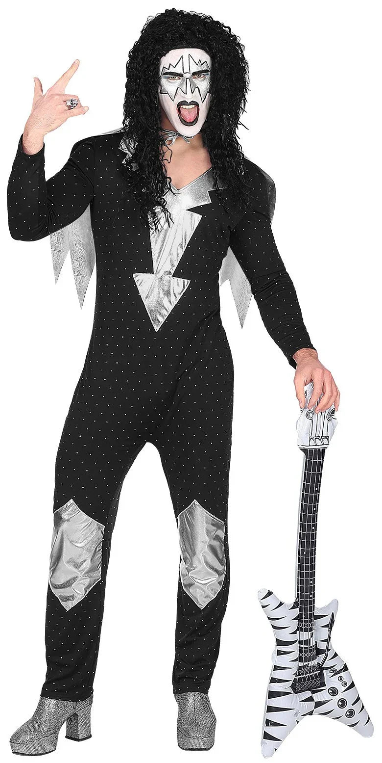 Disfraz de Estrella del Rock Kiss para Adulto Cantantes y Músicos Widmann