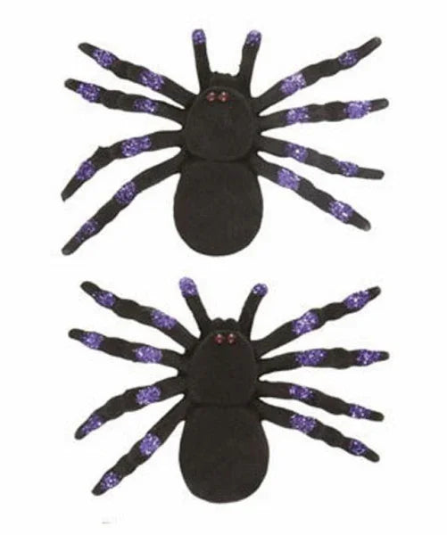 Arañas con brillos en colores Halloween Widmann