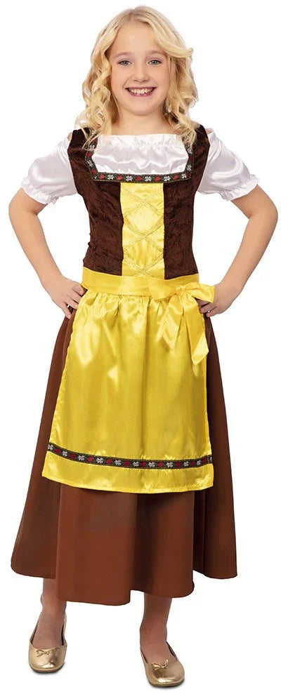 Disfraz de Bávara con Delantal para Niña Tiroleses y Bávaros Infantiles EuroCarnavales