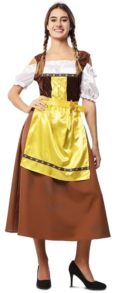 Disfraz de Bávara con Delantal para Mujer Tiroleses Oktoberfest EuroCarnavales