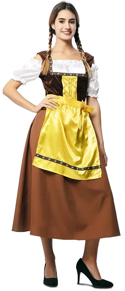 Disfraz de Bávara con Delantal para Mujer Tiroleses Oktoberfest EuroCarnavales