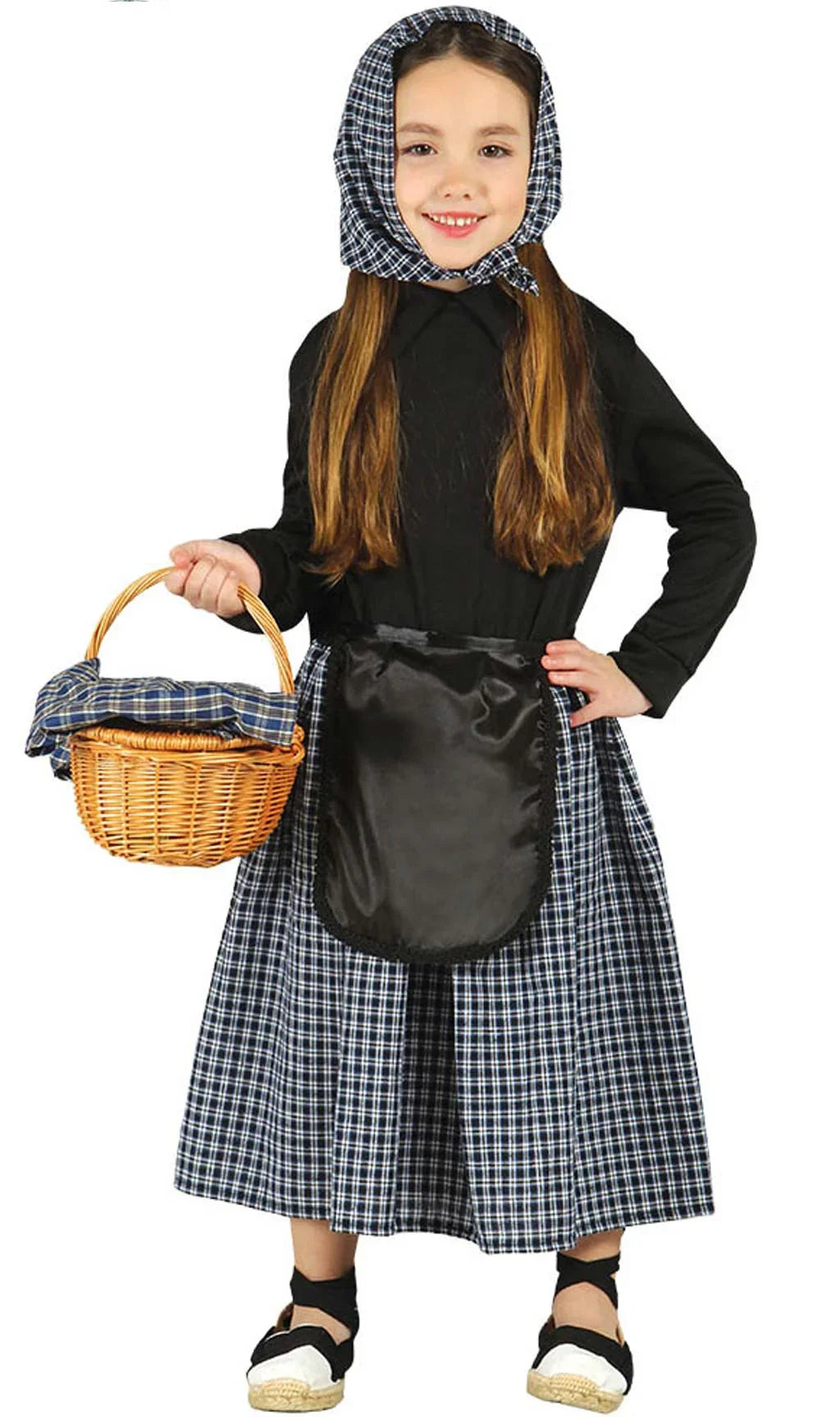 Disfraz de Castañera con Delantal para Niña Castañeros Guirca