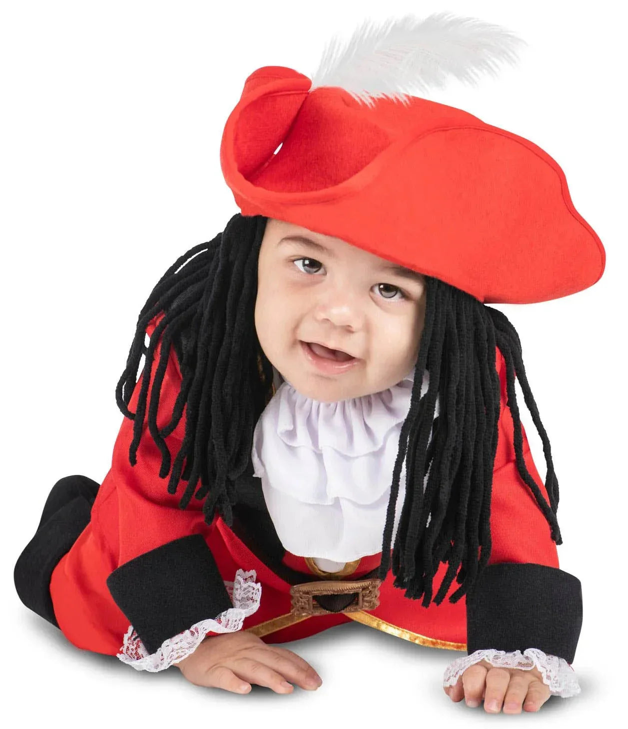 Disfraz de Capitán Garfio Rojo para Bebé Capitán Garfio Viving