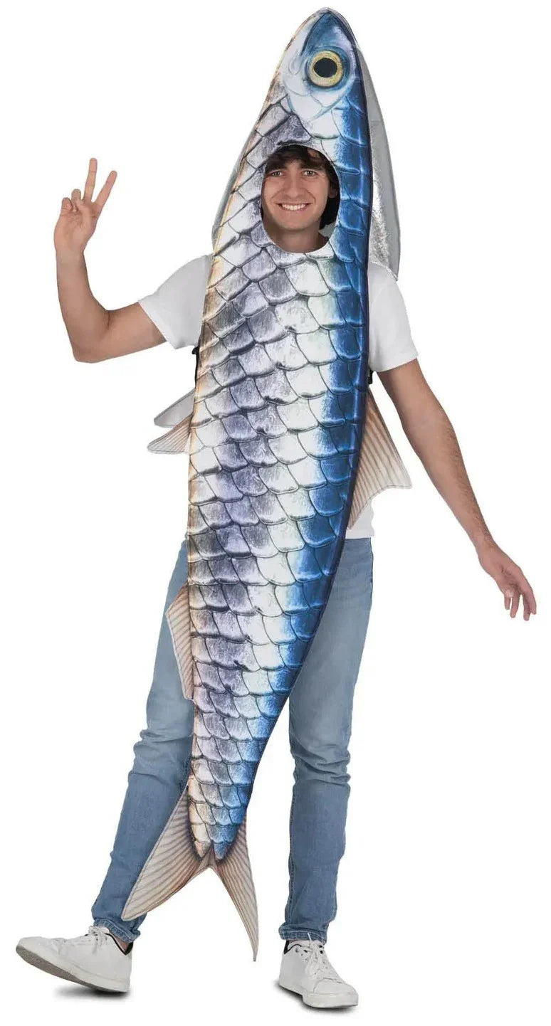 Disfraz de Pez Sardina para Adulto Peces y Animales Marinos Viving