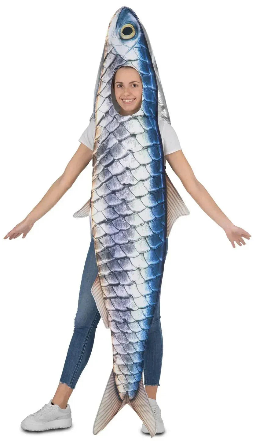 Disfraz de Pez Sardina para Adulto Peces y Animales Marinos Viving