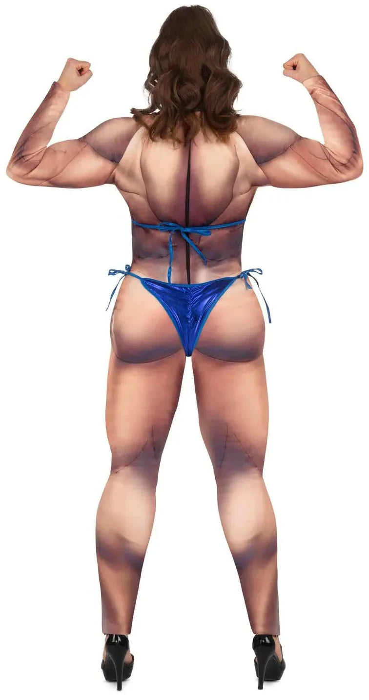 Disfraz de Culturista Fitness Musculosa para Mujer Culturistas Viving