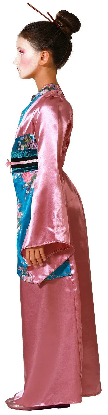 Disfraz de Geisha Rosa y Azul para Niña Geishas Atosa