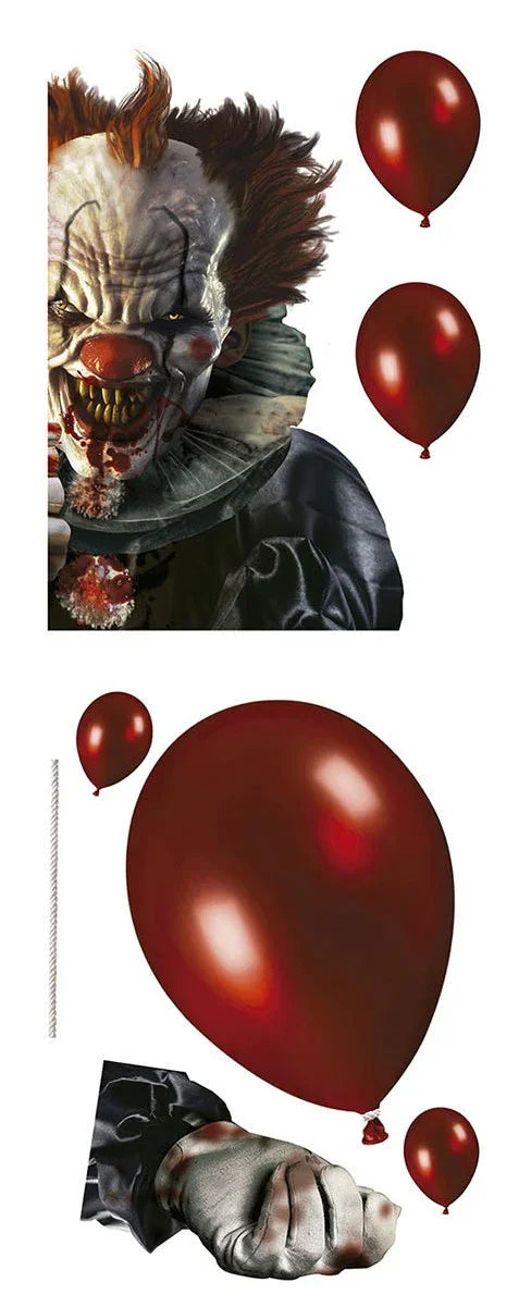 Adhesivos de Payaso Asesino con Globos para Ventana Pegatinas y Adhesivos Guirca