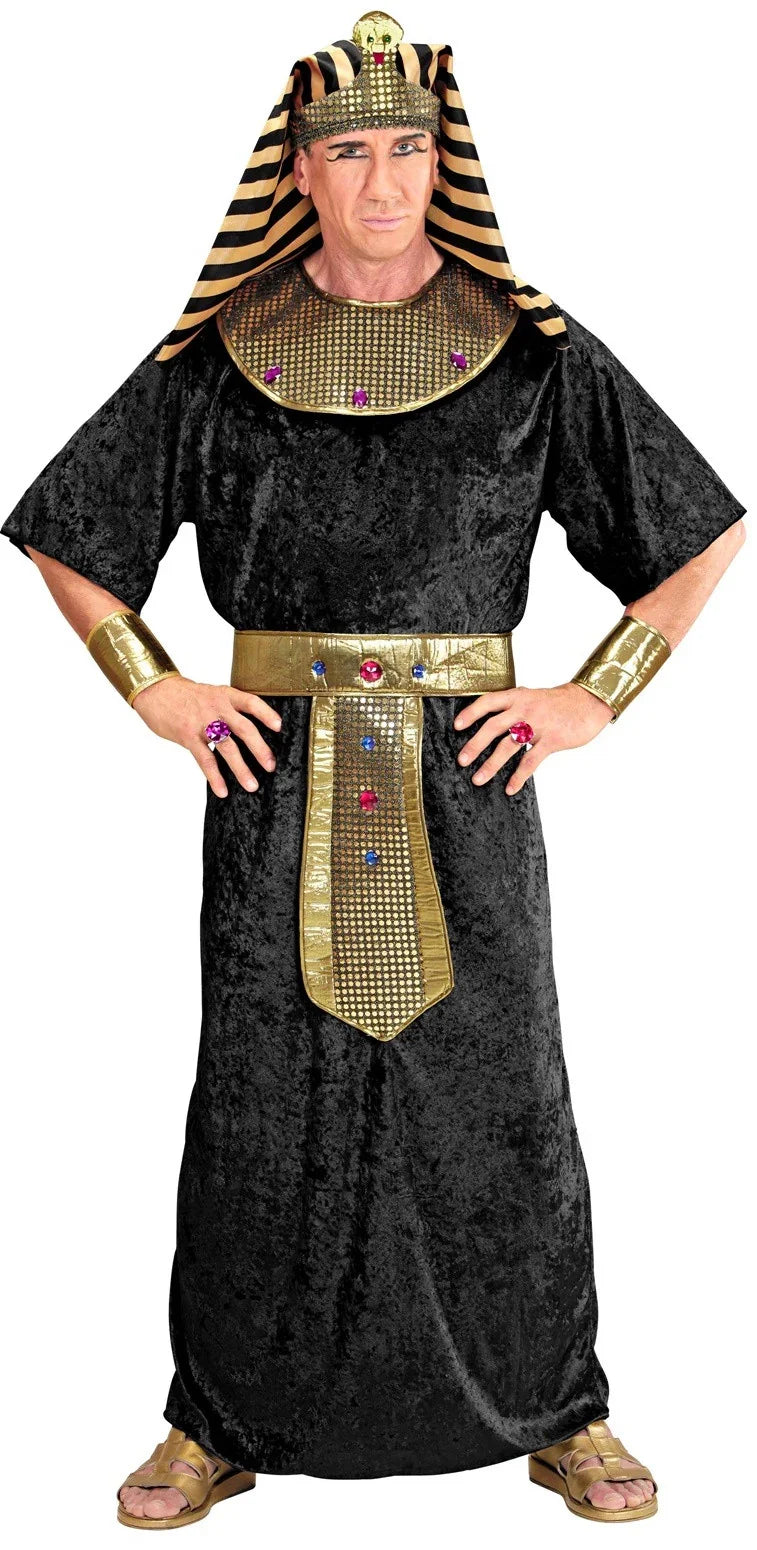 Disfraz de Rey Egipcio Negro y Dorado para Hombre Egipcio Widmann