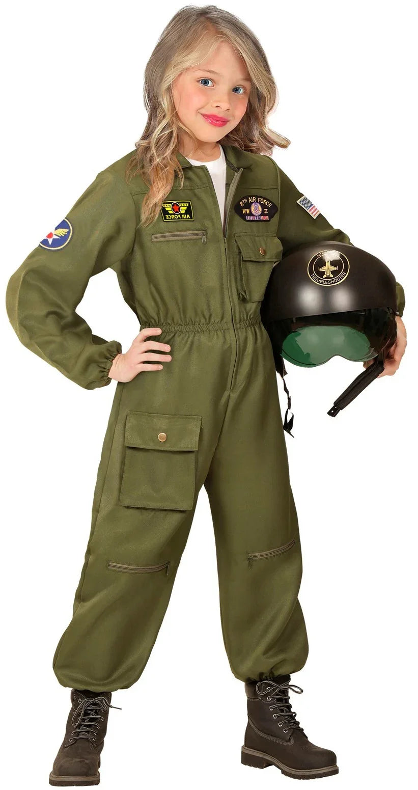 Disfraz de Piloto de Combate Unisex Infantil Pilotos y Aviadores Widmann