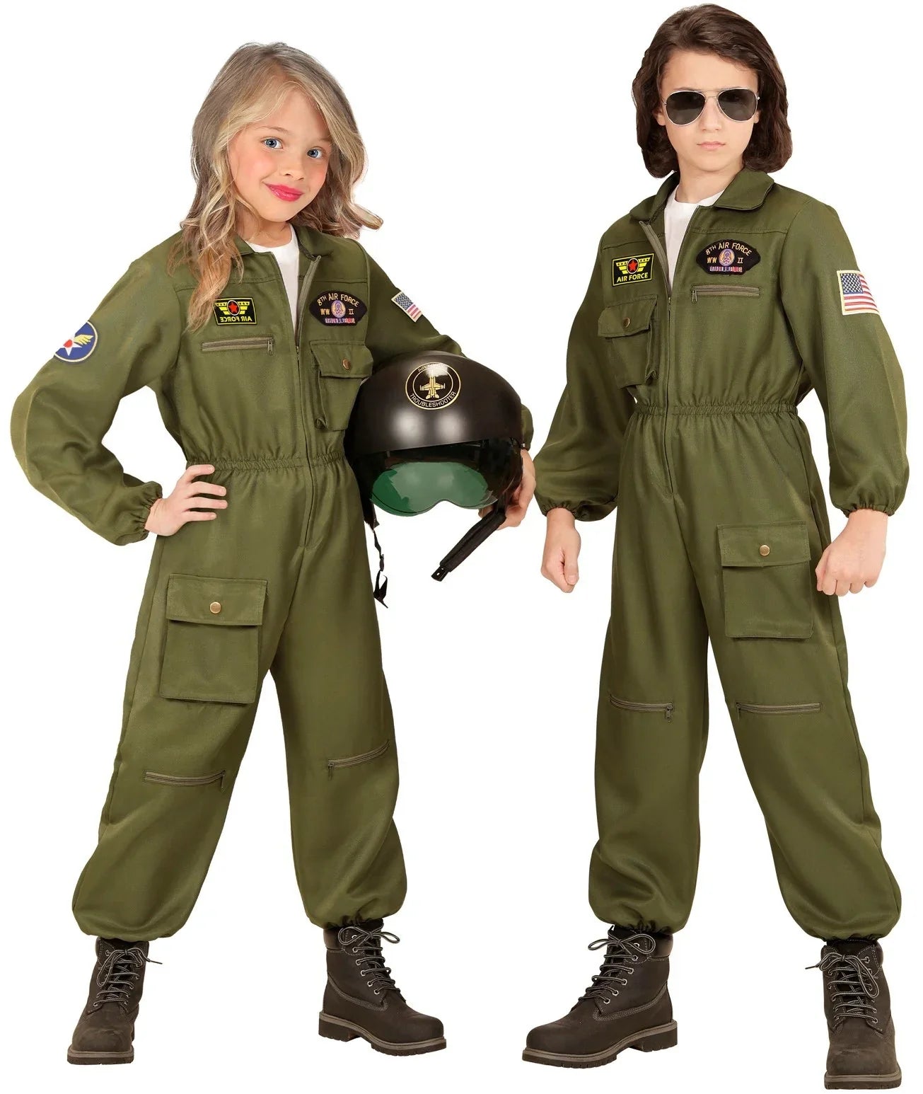 Disfraz de Piloto de Combate Unisex Infantil Pilotos y Aviadores Widmann