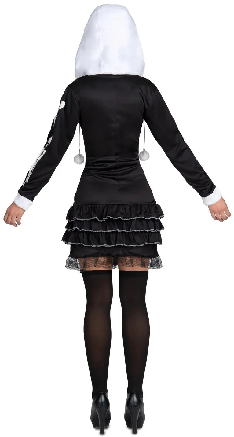Disfraz de Esqueleto con Capucha para Mujer Halloween Viving
