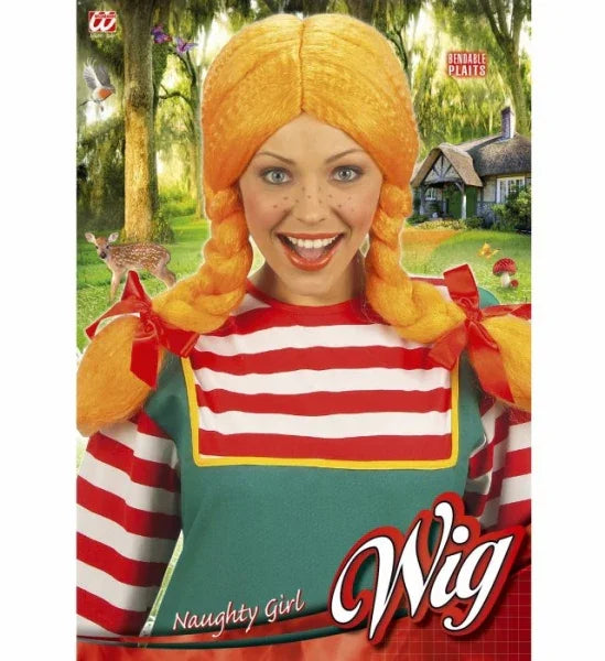 Peluca Naranja con Coletas COMPLEMENTOS Widmann