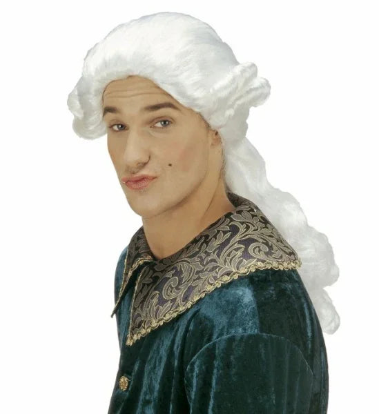 Peluca Blanca de Época con Coleta COMPLEMENTOS Widmann