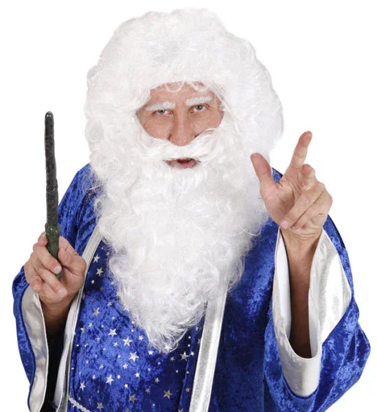 Peluca Blanca con Barba de Papá Noel COMPLEMENTOS Widmann