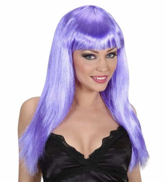 Peluca Lila con Flequillo COMPLEMENTOS Widmann