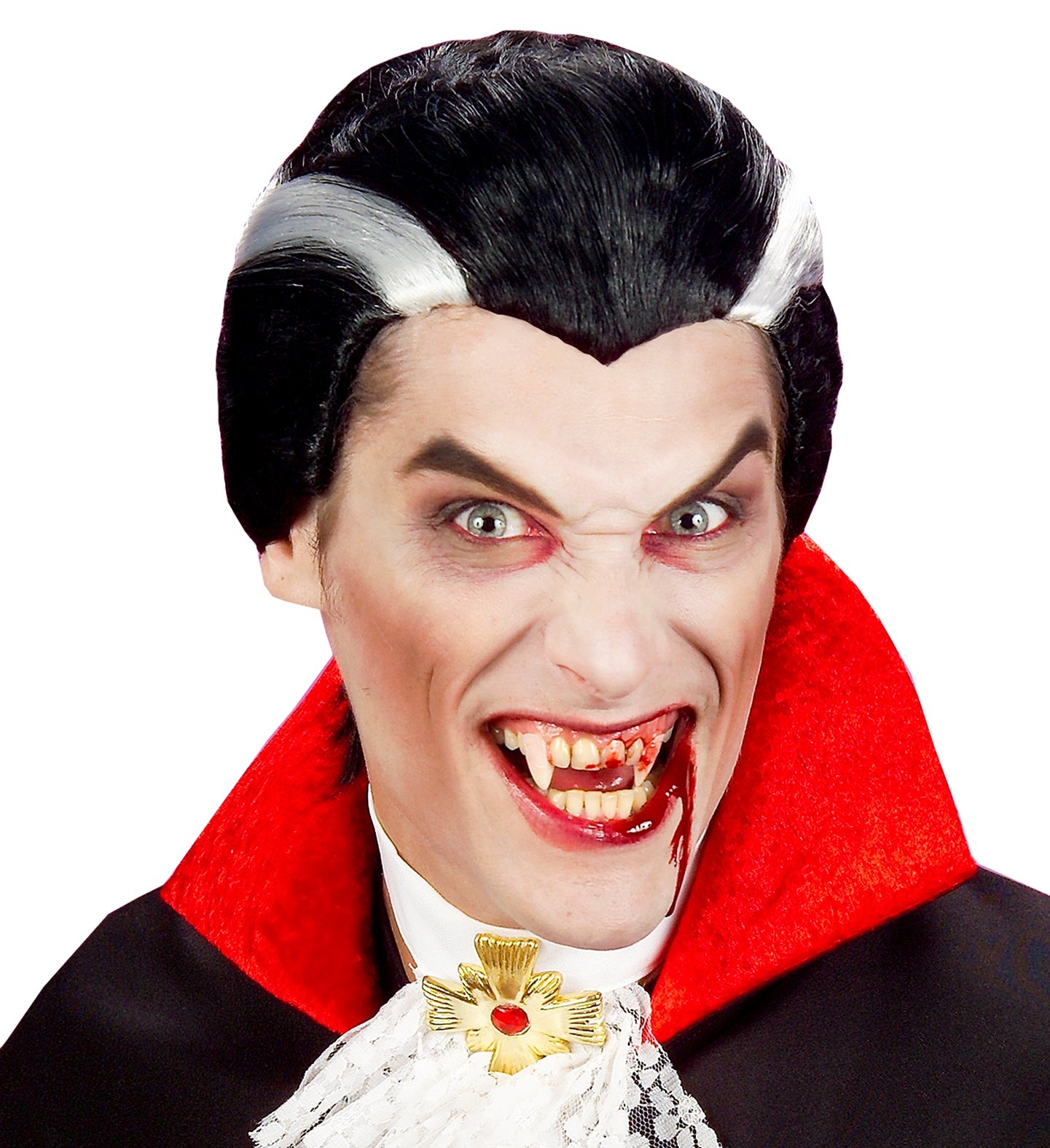 Set de Vampiro con Maquillaje, Colmillos y Sangre Maquillaje Halloween Widmann