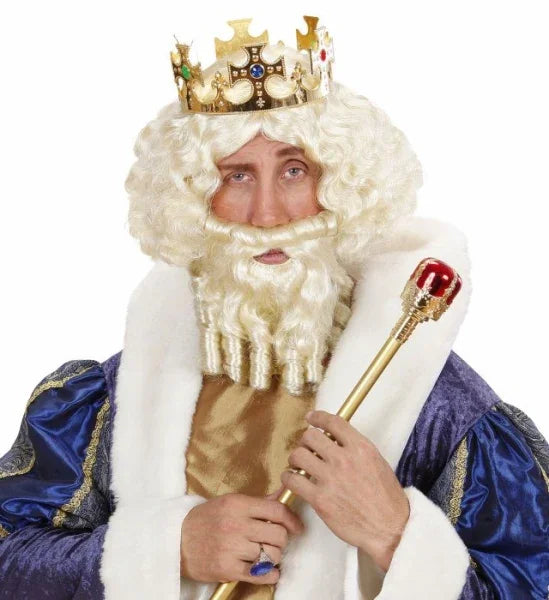 Peluca Rubia con Barba con Tirabuzones COMPLEMENTOS Widmann