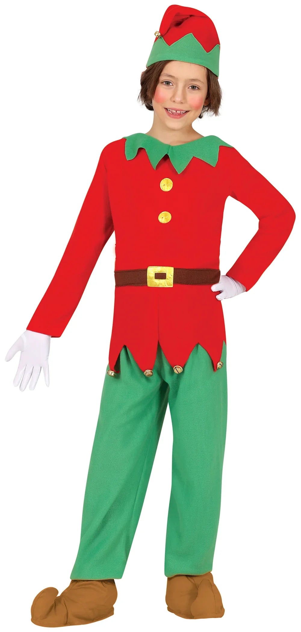 Disfraz de Elfo Navideño para Niño Elfos Navideños Guirca