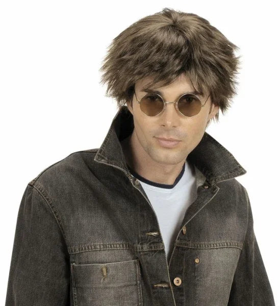 Peluca Castaña Años 90 de Hombre COMPLEMENTOS Widmann