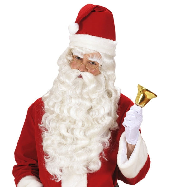 Peluca Blanca y Barba de Santa Claus Premium COMPLEMENTOS Widmann