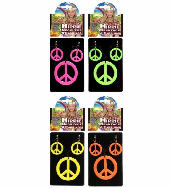 Pendientes y Collar Hippies en Diferentes Colores COMPLEMENTOS Widmann