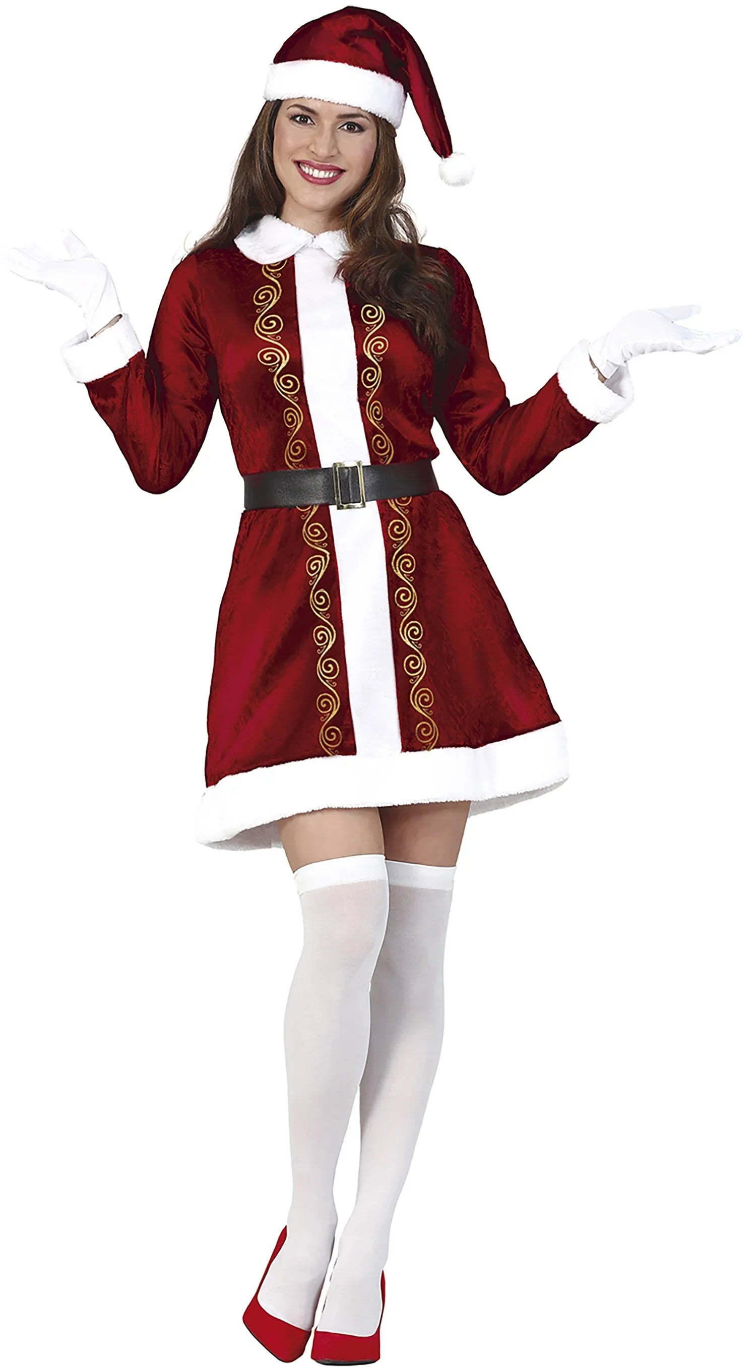 Disfraces en Pareja de Papá y Mamá Noel Terciopelo Papa Noel y Mama Noel Disfraces Simon