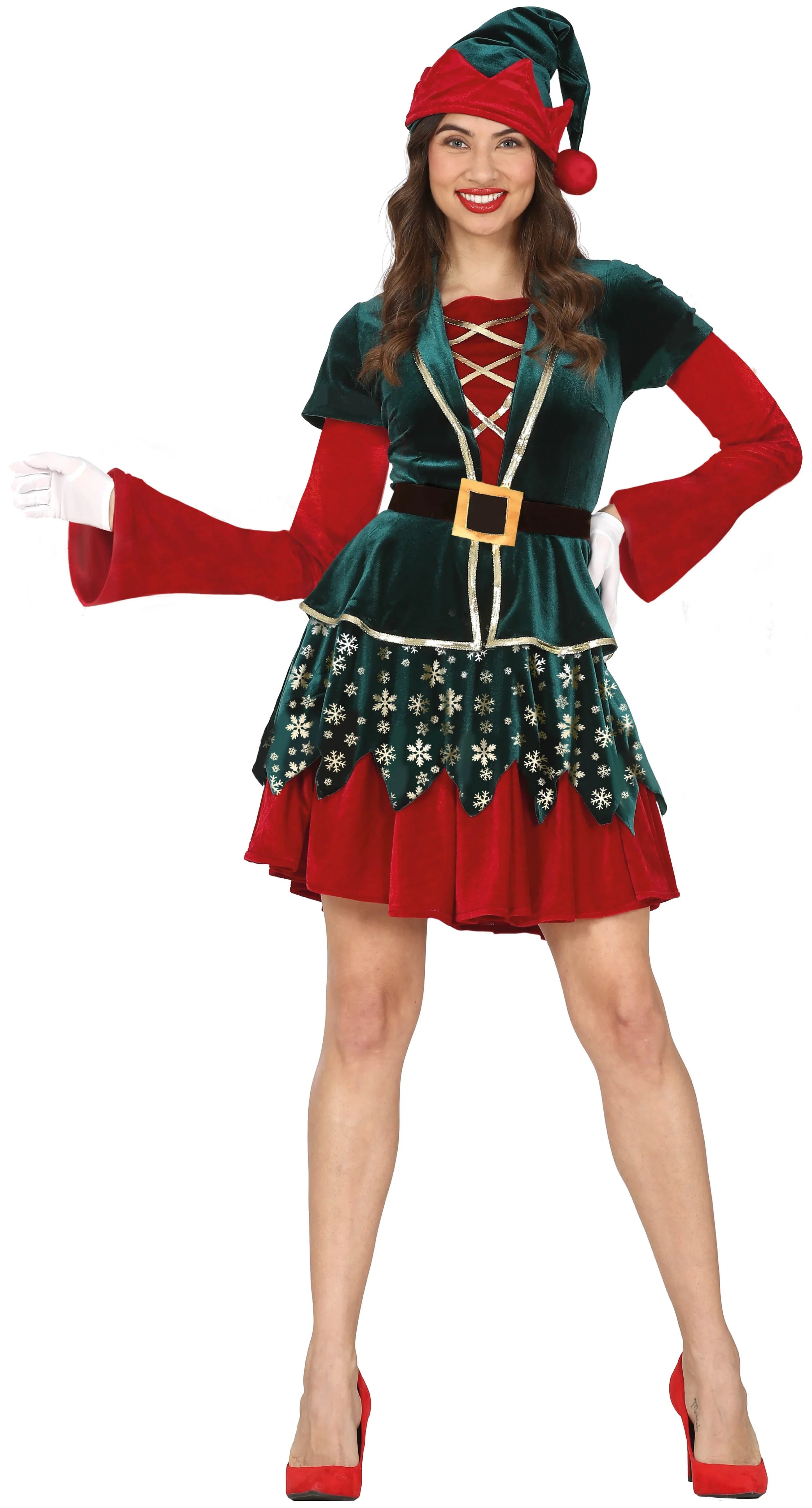 Disfraces en Pareja de Elfos Navideños Copos de Nieve Elfos Navideños Disfraces Simon