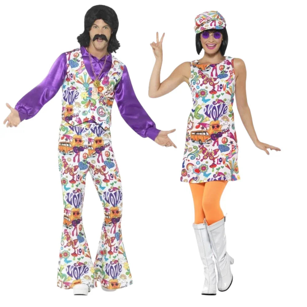 Disfraces en Pareja de Hippies Flower Power Hippies Disfraces Simon