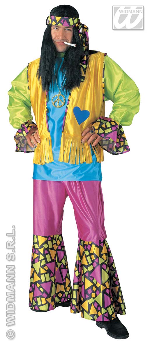 Disfraz de Hippie Colorido Hippies Widmann