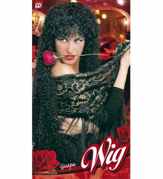 Peluca Morena con Melena Larga Rizada COMPLEMENTOS Widmann