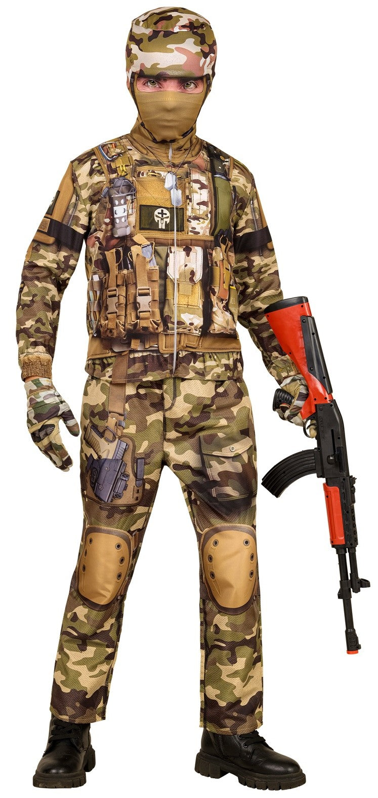 Disfraz de Soldado con Camuflaje Militar para Niño Militares y Soldados Infantiles Widmann