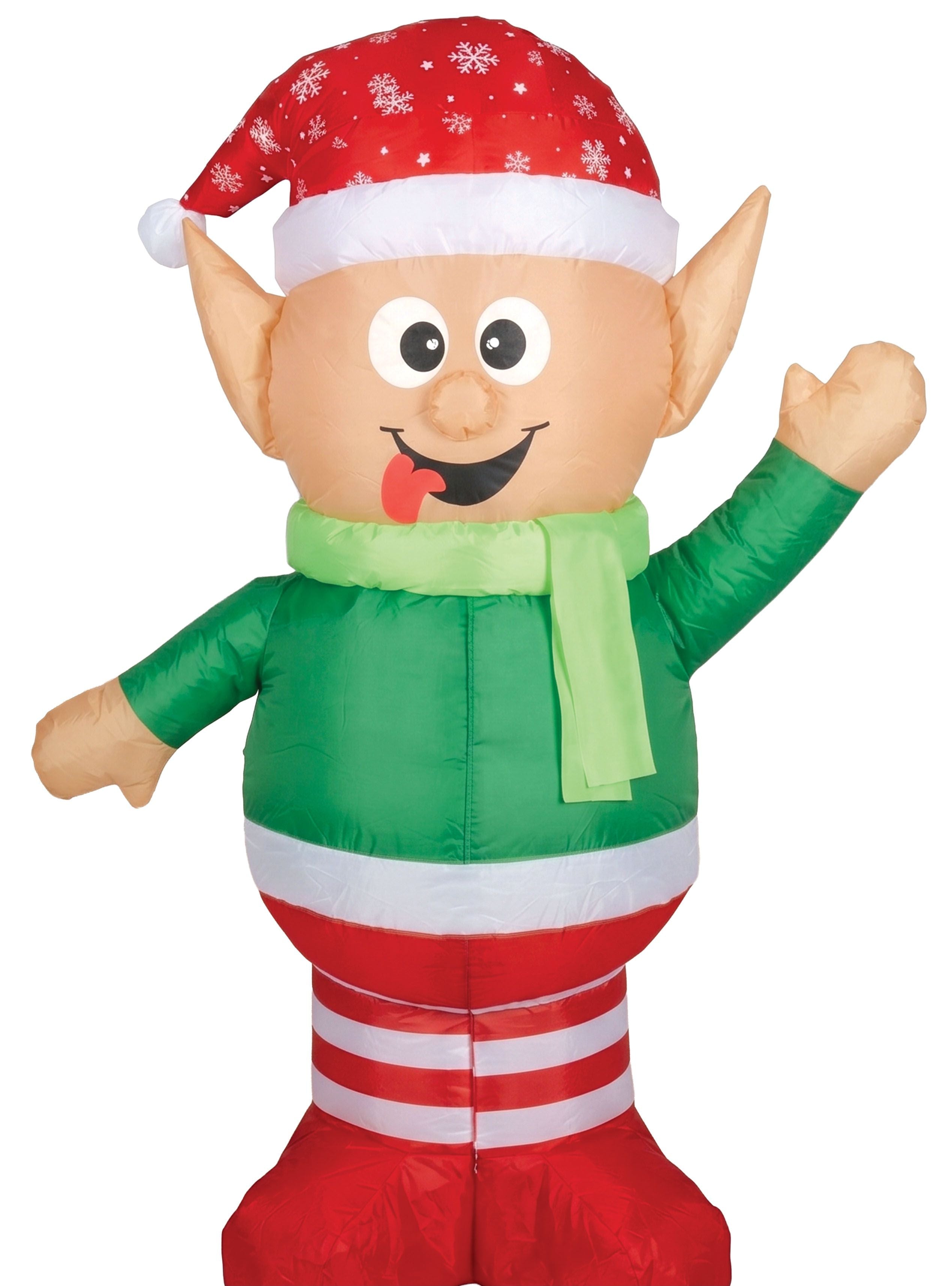 Elfo de Navidad Hinchable con Luz de 120cm
