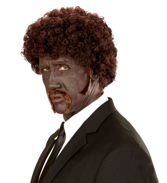 Peluca Castaña Pulp Fiction con Patillas y Bigote COMPLEMENTOS Widmann