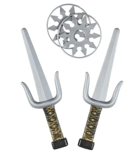 Set de Cuchillos Sai y Estrellas Ninja COMPLEMENTOS Widmann