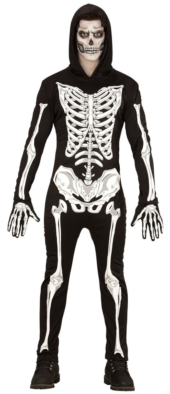 Disfraz de Esqueleto Fluorescente con Capucha Esqueletos Widmann