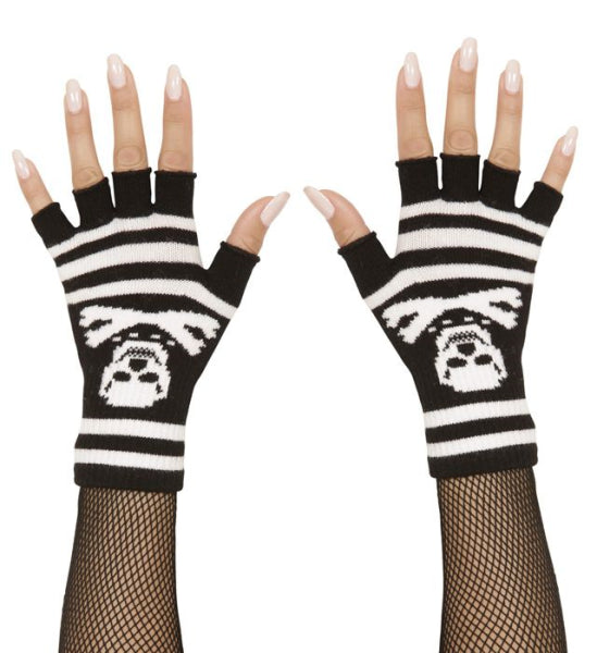 Guantes sin Dedos con Calaberas COMPLEMENTOS Widmann Talla Única