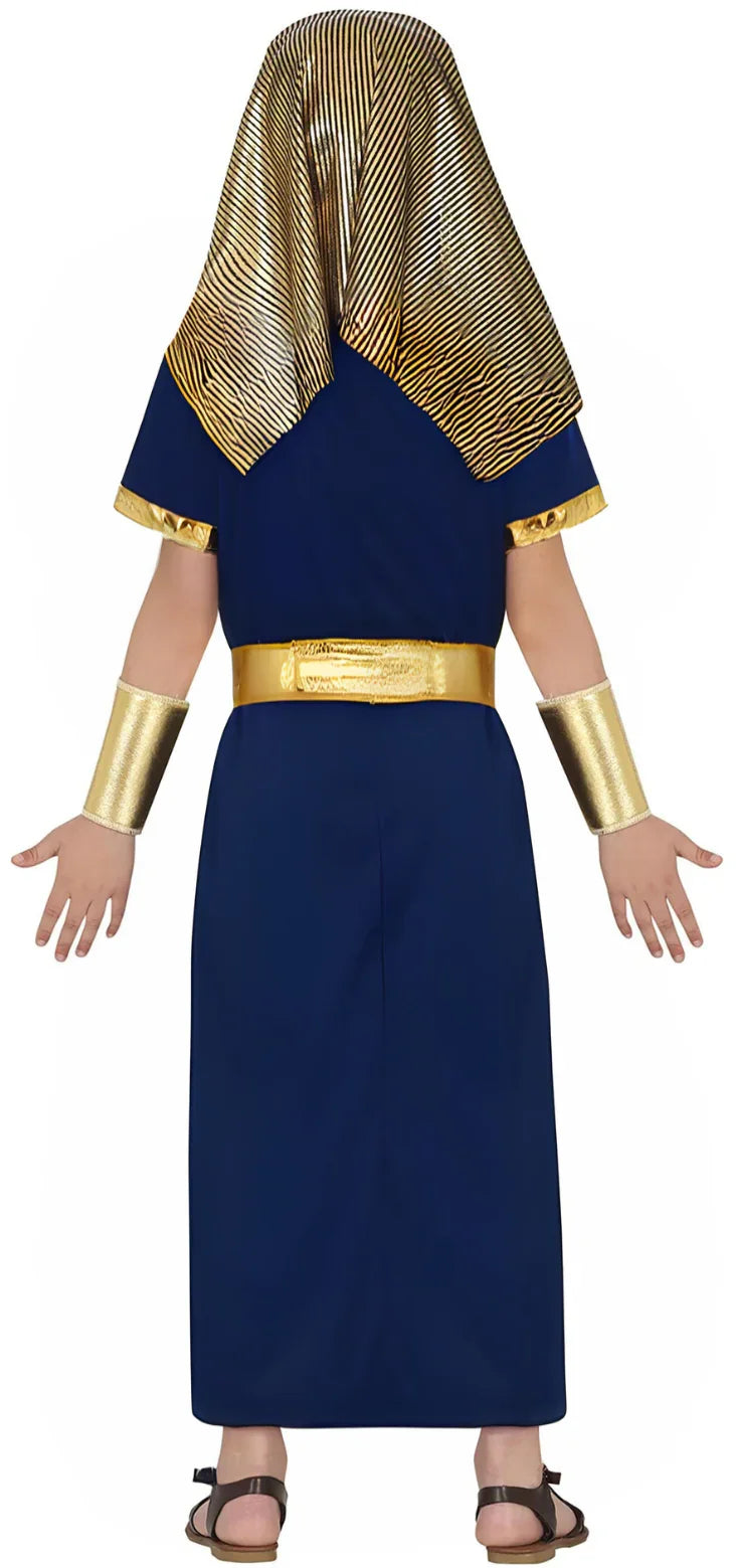 Disfraz de Faraón Azul Marino para Niño Egipcios Infantiles Guirca