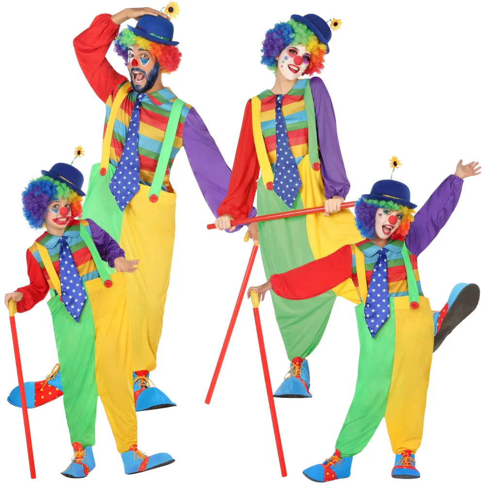 Disfraces para Grupo de Payasos Multicolor Payaso Disfraces Simon