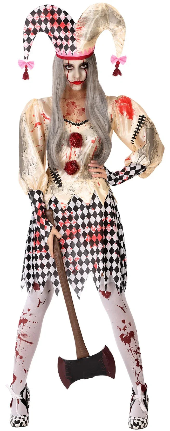 Disfraces en Pareja de Arlequines Sangrientos Payasos Asesinos Disfraces Simon