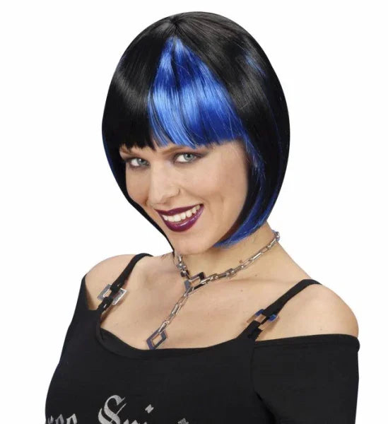 Peluca con Mechón Azul COMPLEMENTOS Widmann