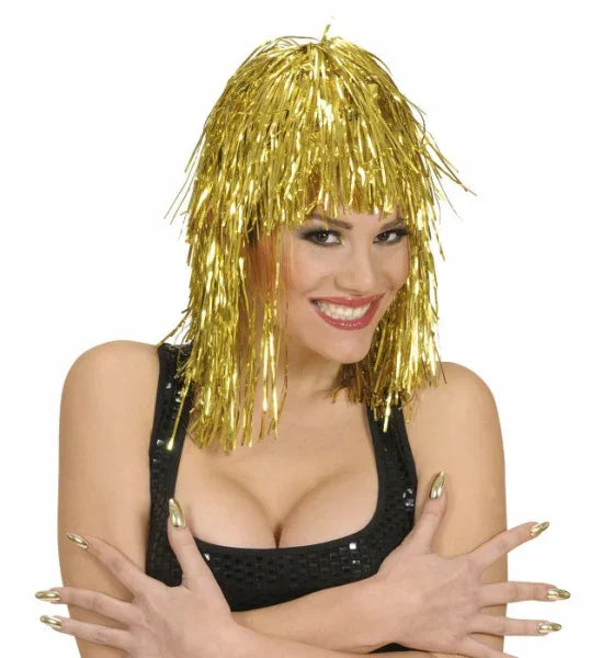 Peluca Disco en Oro COMPLEMENTOS Widmann