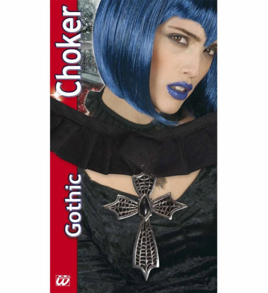 Collar Negro con Cruz Metálica COMPLEMENTOS Widmann