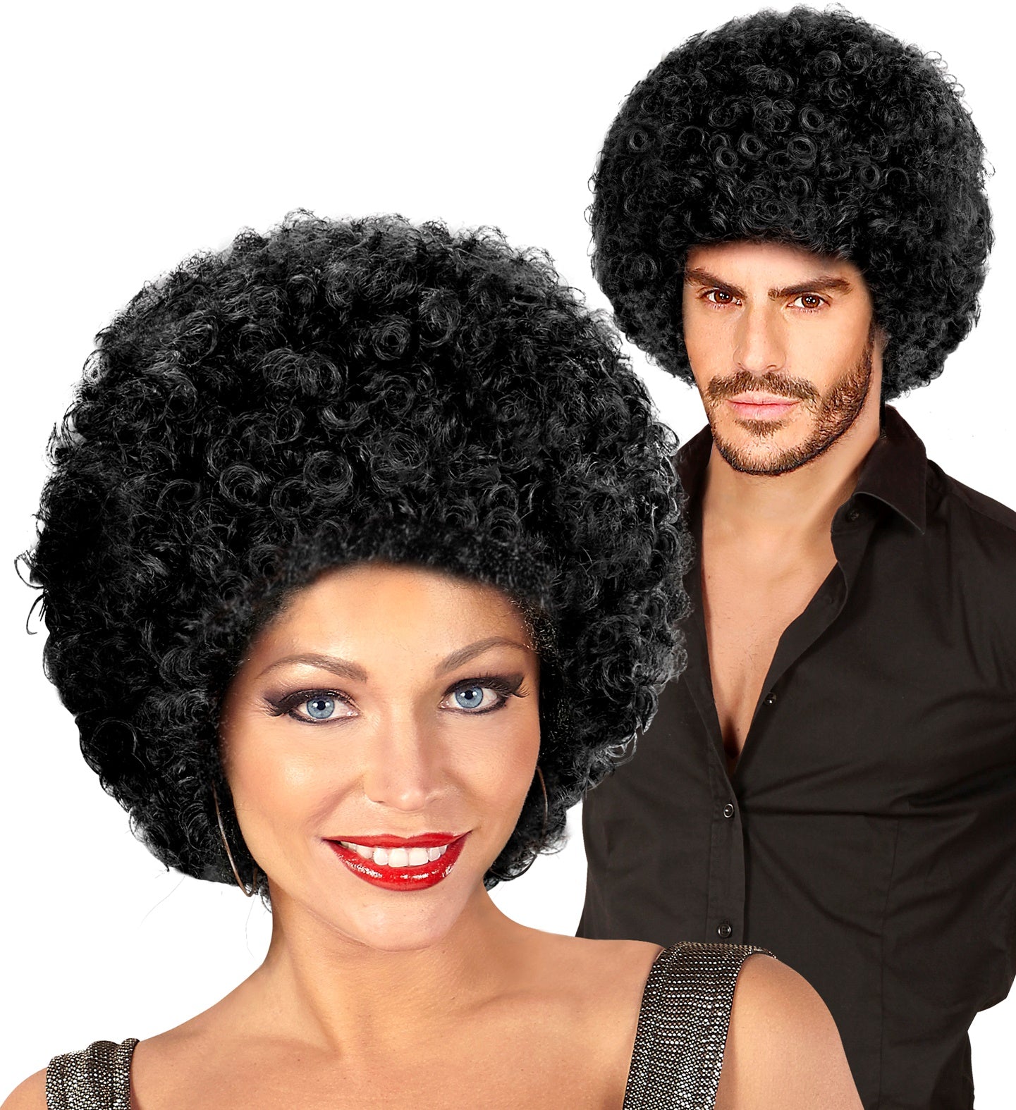 Peluca Morena Rizada de Africano COMPLEMENTOS Widmann