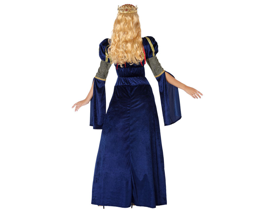 Disfraz de Duquesa Medieval Azul para Mujer Reyes y Reinas Medievales Atosa