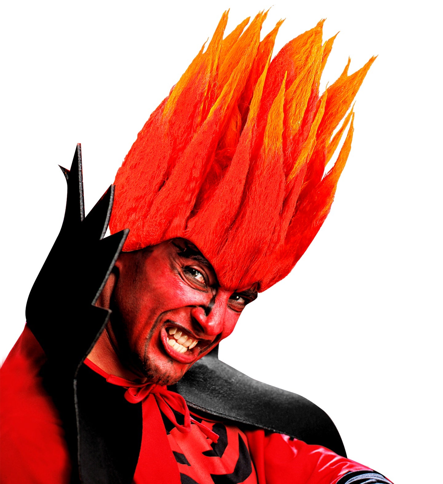 Peluca de Demonio Rojo y Naranja COMPLEMENTOS Widmann