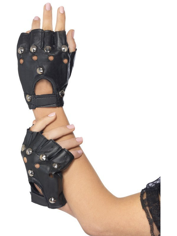 Guantes de Motero Negros con Tachuelas COMPLEMENTOS Smiffys