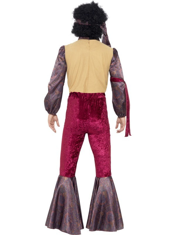 Disfraz de Jimi Hendrix para Hombre Adultos Smiffys
