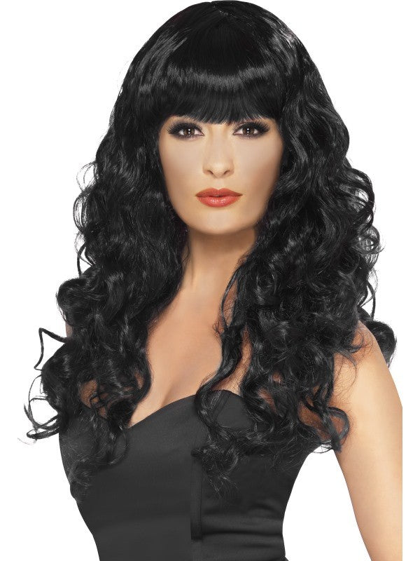 Peluca Super Rizada Negra COMPLEMENTOS Smiffys